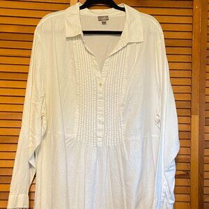 J.JILL White Blouse, Size 4X, EUC